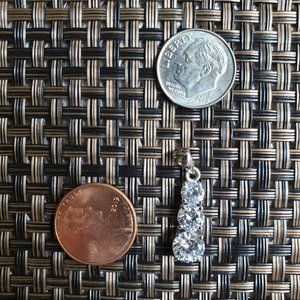 Dazzling Three Stone Cubic Zirconia Pendant